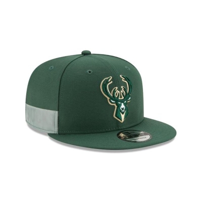 Green Milwaukee Bucks Hat - New Era NBA Clear Feature 9FIFTY Snapback Caps USA2098317